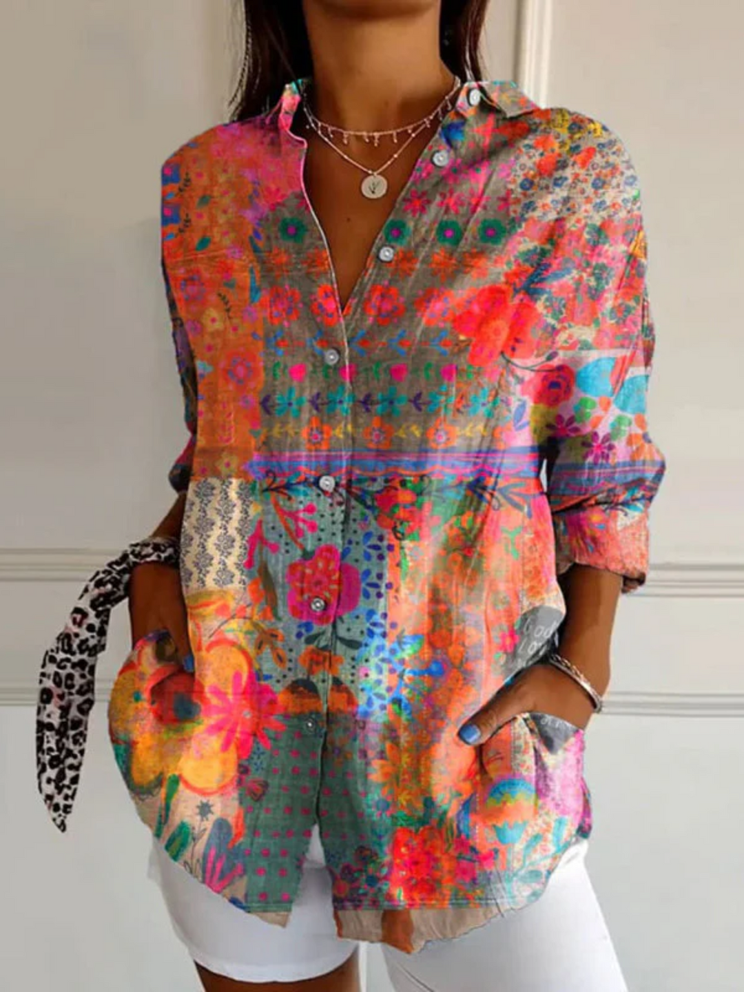 Elegante blouse met bloemenprint