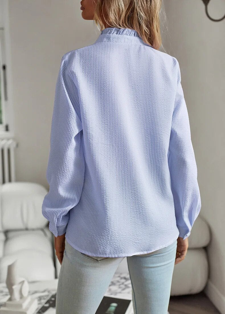 Stijlvolle Polo Blouse met Zachte Finish