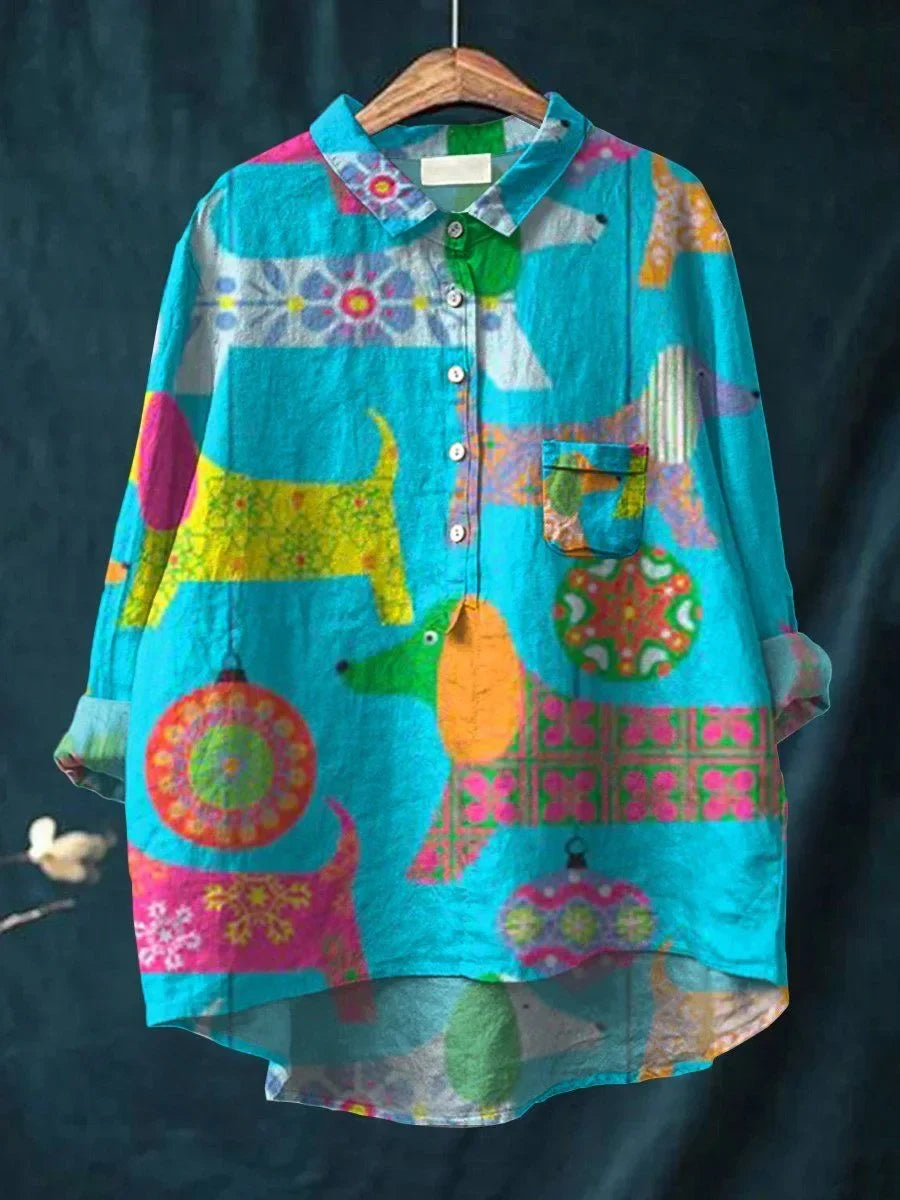 Uluru Graphic Shirt met kattenillustratie