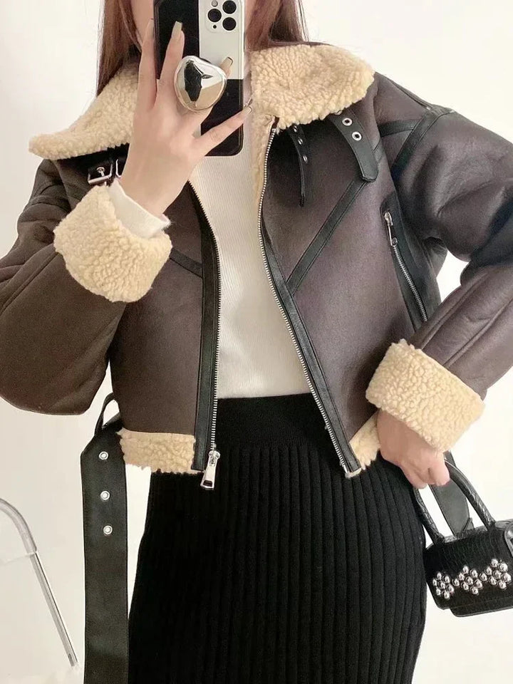Oversized hiphop leren jack