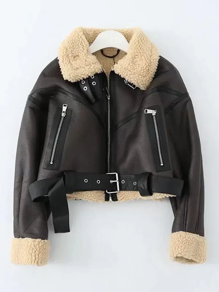 Oversized hiphop leren jack