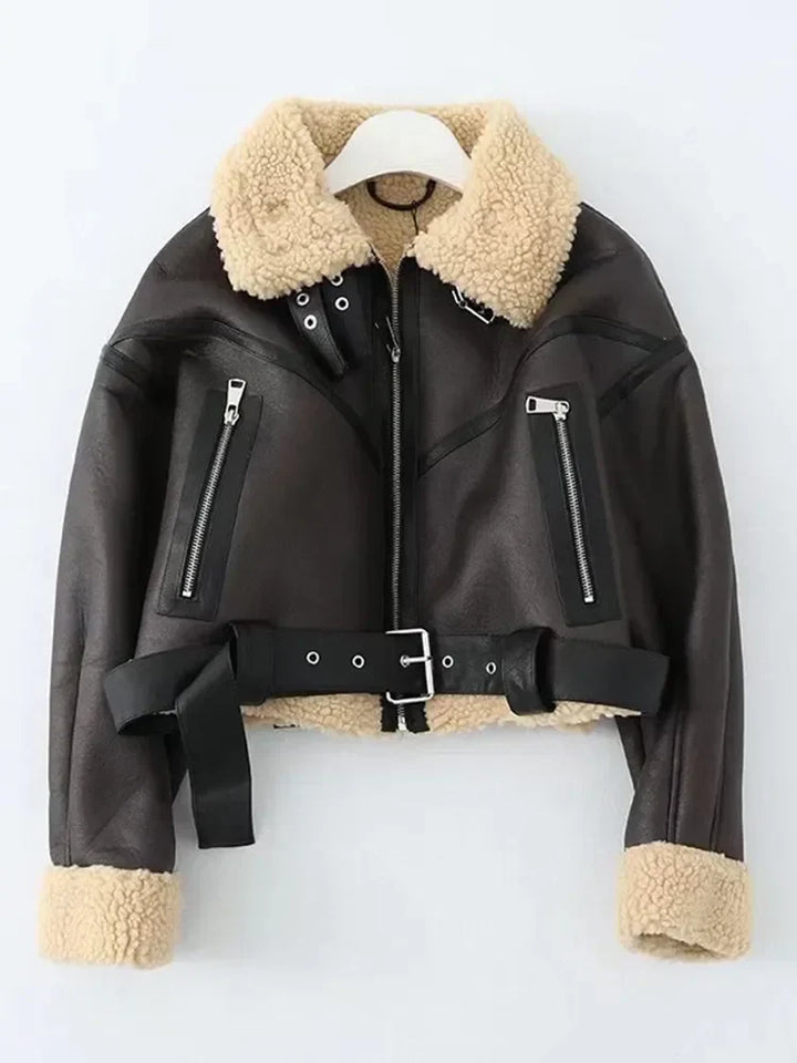 Oversized hiphop leren jack