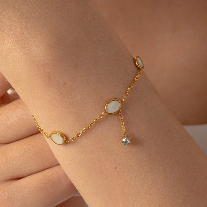 Luxe Zircon Armband met Gepolijste Glans