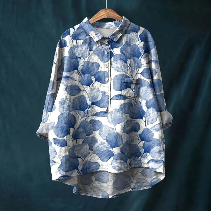Elegante langarm bloemenblouse