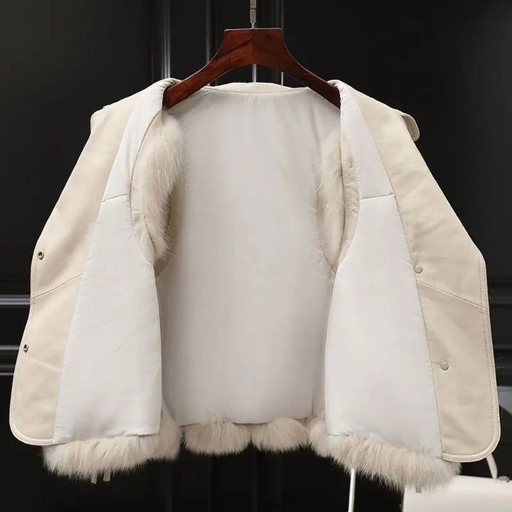 Elegante Fur Vest met gelaagde kraag