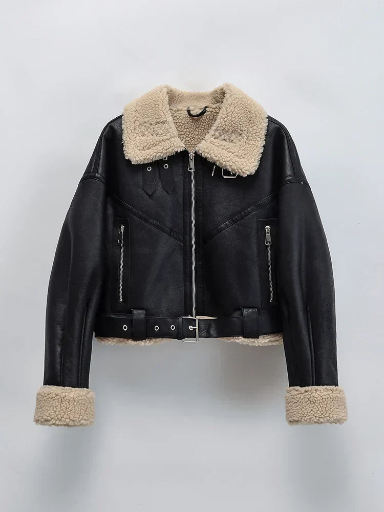 Oversized hiphop leren jack