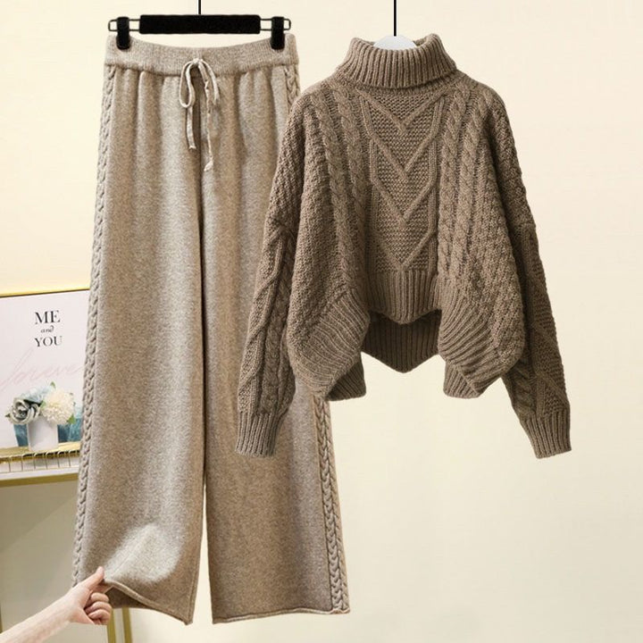 Ida™ – elegant set met rolkraag en wijde broek