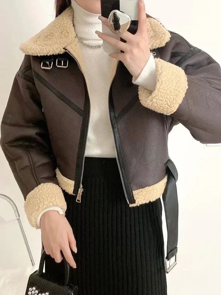 Oversized hiphop leren jack