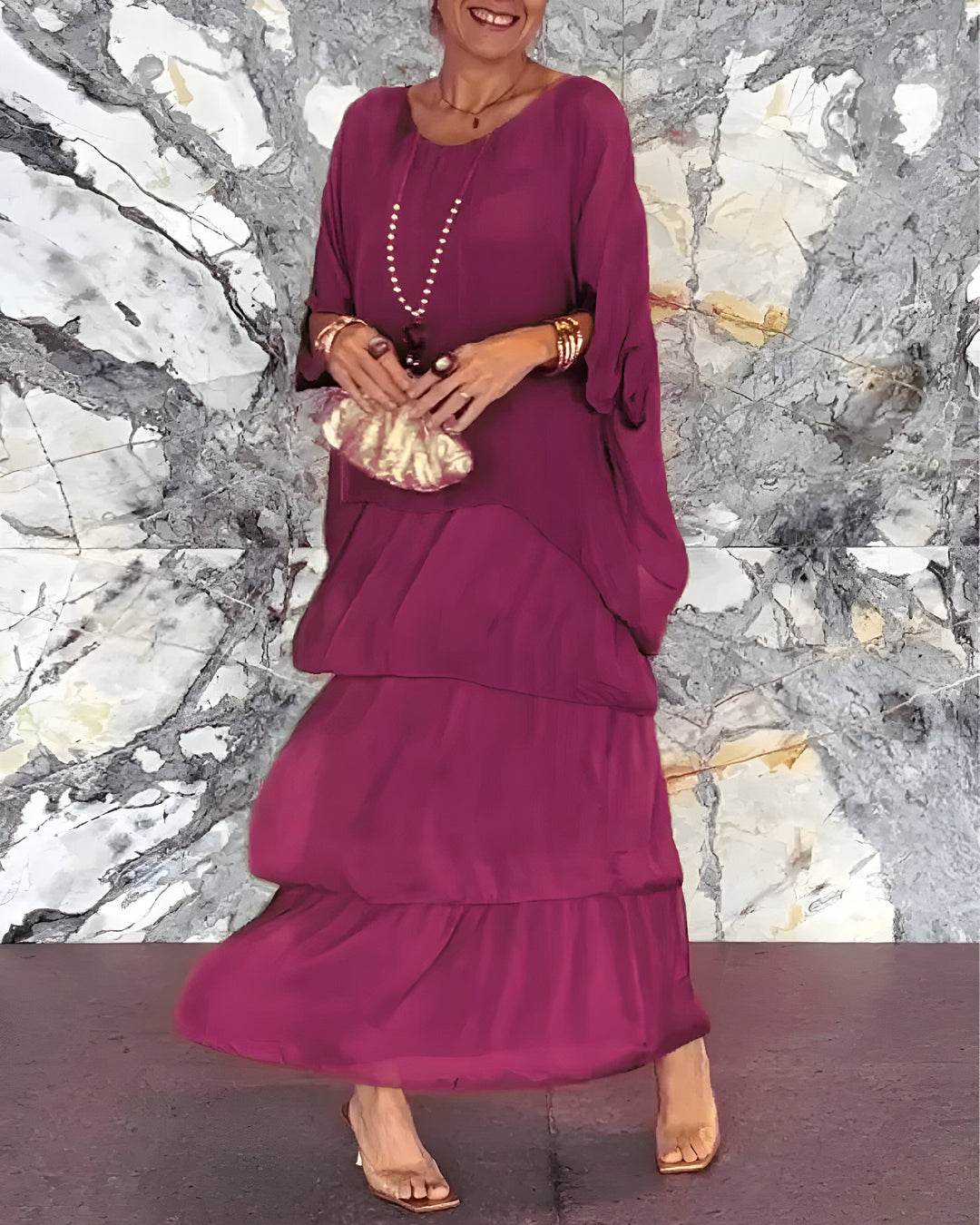 Chic Luna Dress met Soft Layered Dress