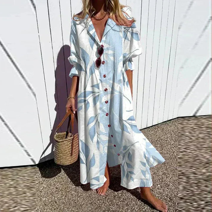 Boho Midi Dress met Floral Print