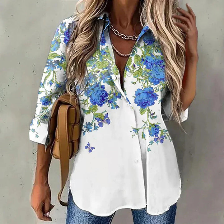 Easygoing Floral Top met fris patroon