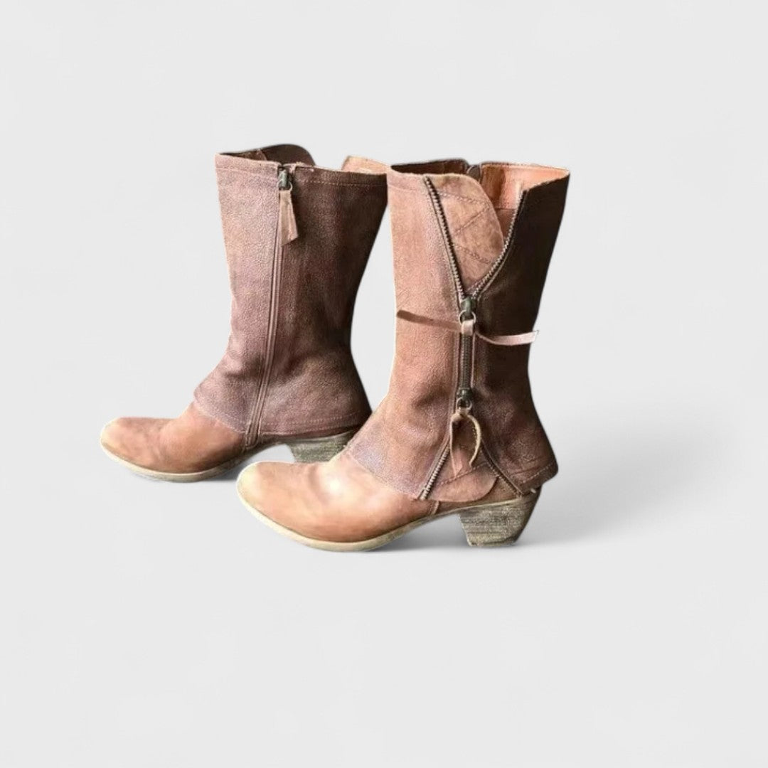 Stijlvolle Vintage Mid-Calf Boots