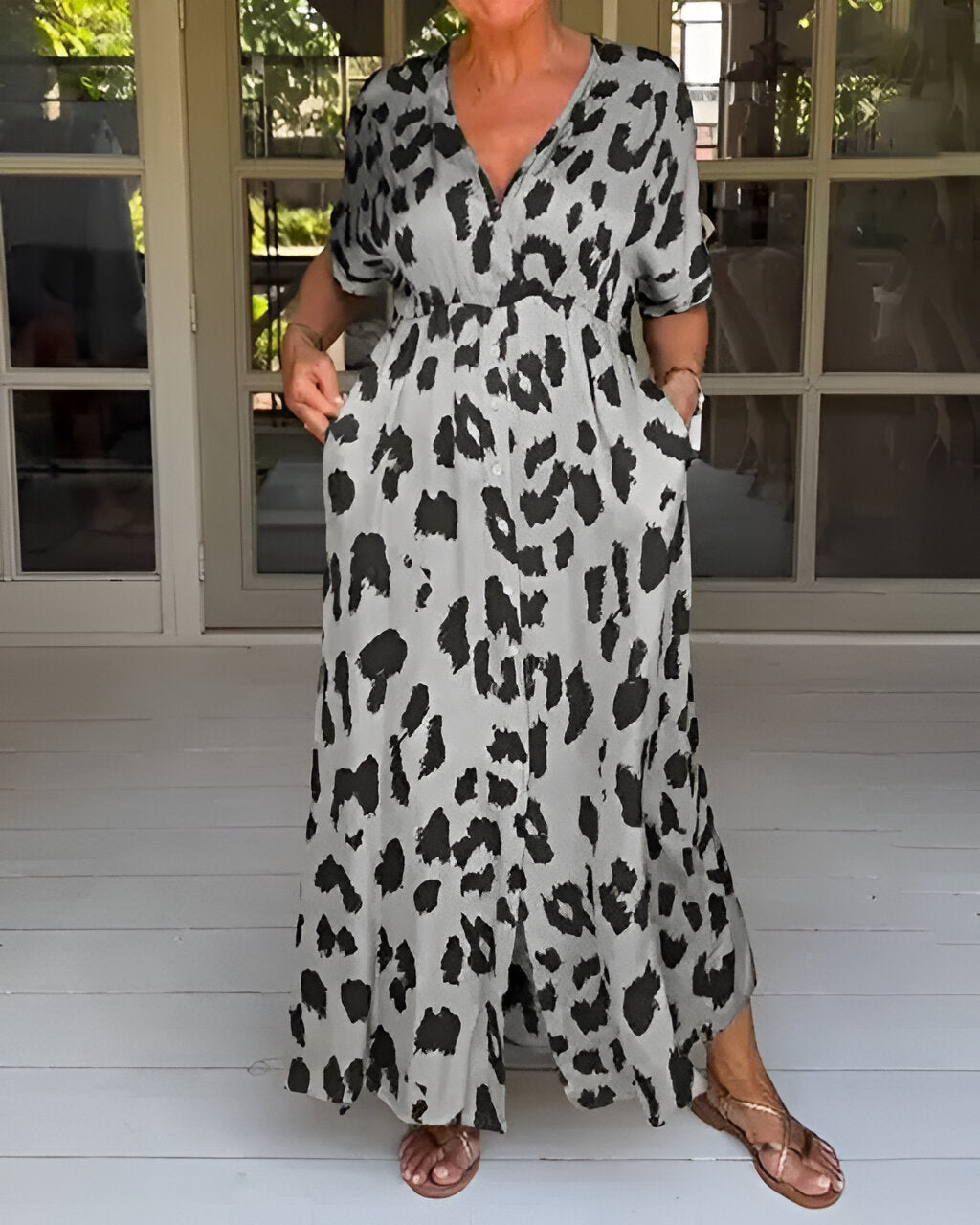 Stijlvolle Maxi-jurk met Luipaardprint
