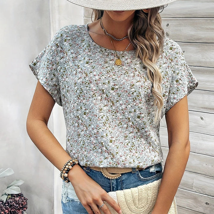 Losse blouse met bloemenprint