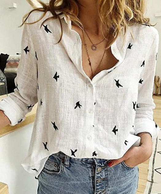 Oversized blouse met knoopsluiting