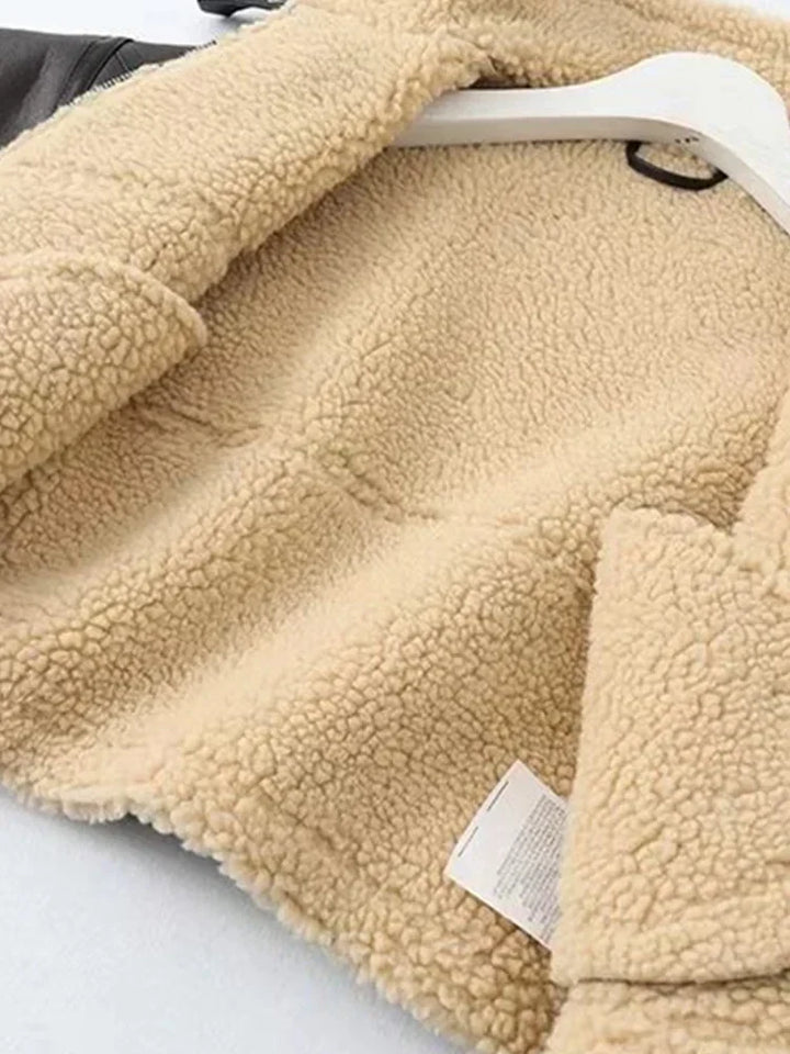 Oversized hiphop leren jack