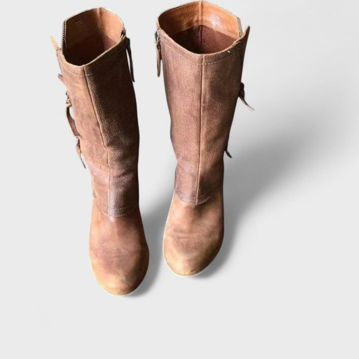 Stijlvolle Vintage Mid-Calf Boots