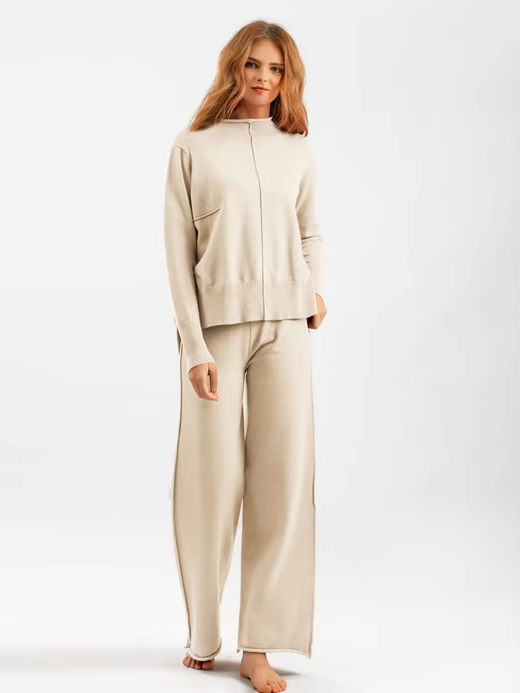 Roma™ - Gebreide dikke warme oversized sweaterbroekset
