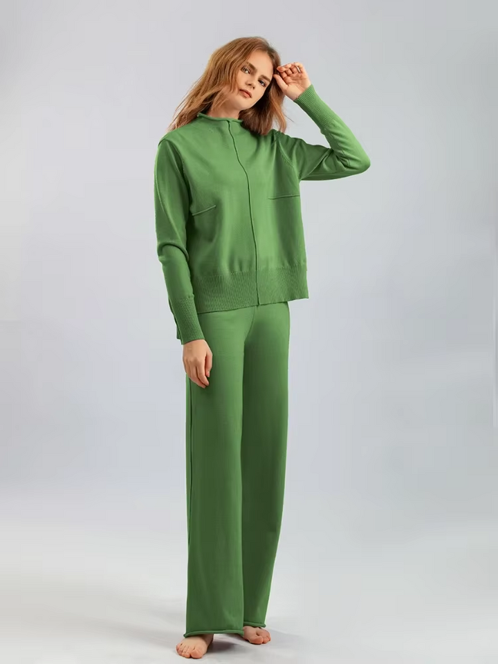 Roma™ - Gebreide dikke warme oversized sweaterbroekset