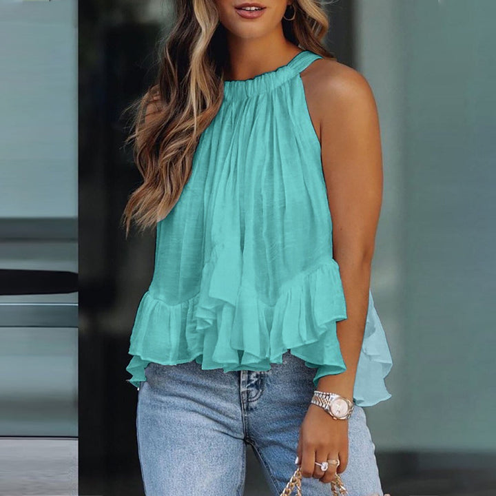 Flowy Blouse met Getextureerde Ruffles