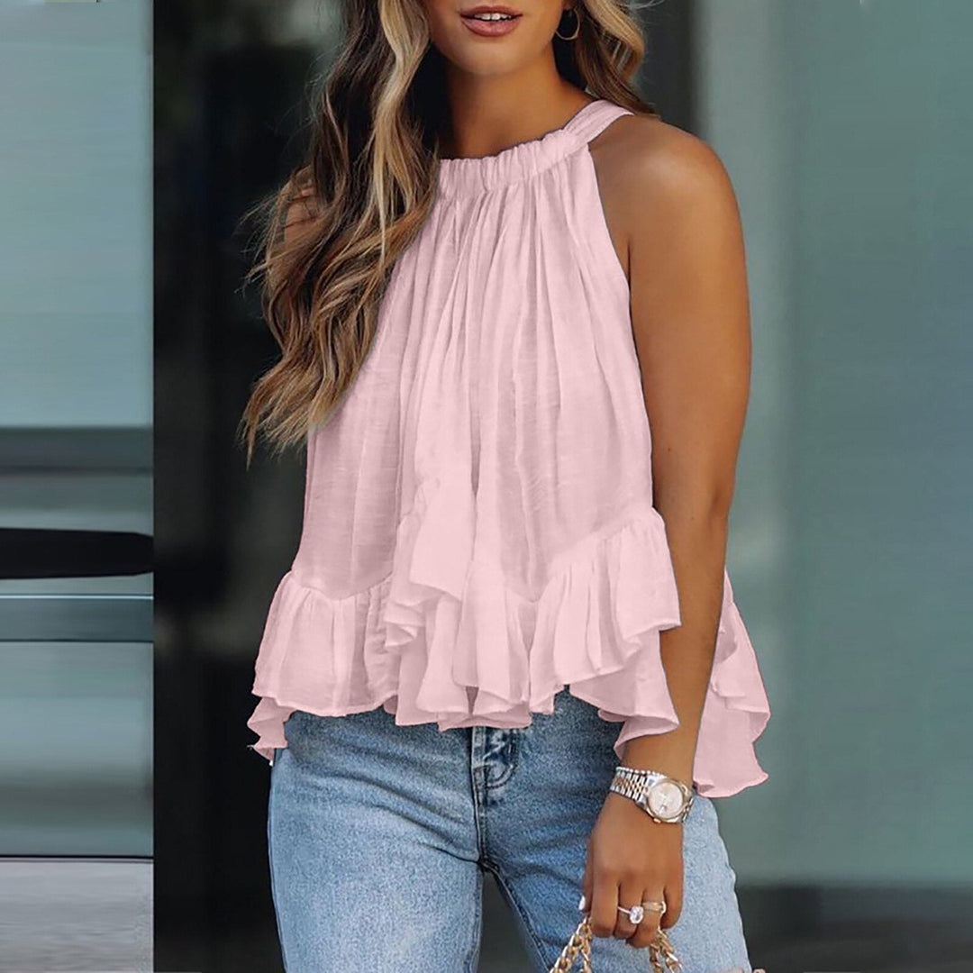 Flowy Blouse met Getextureerde Ruffles