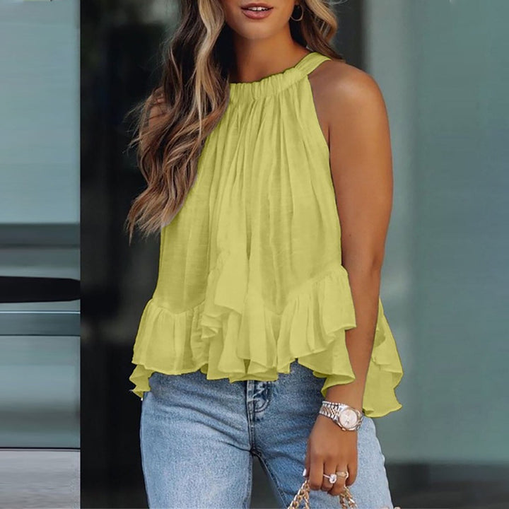 Flowy Blouse met Getextureerde Ruffles