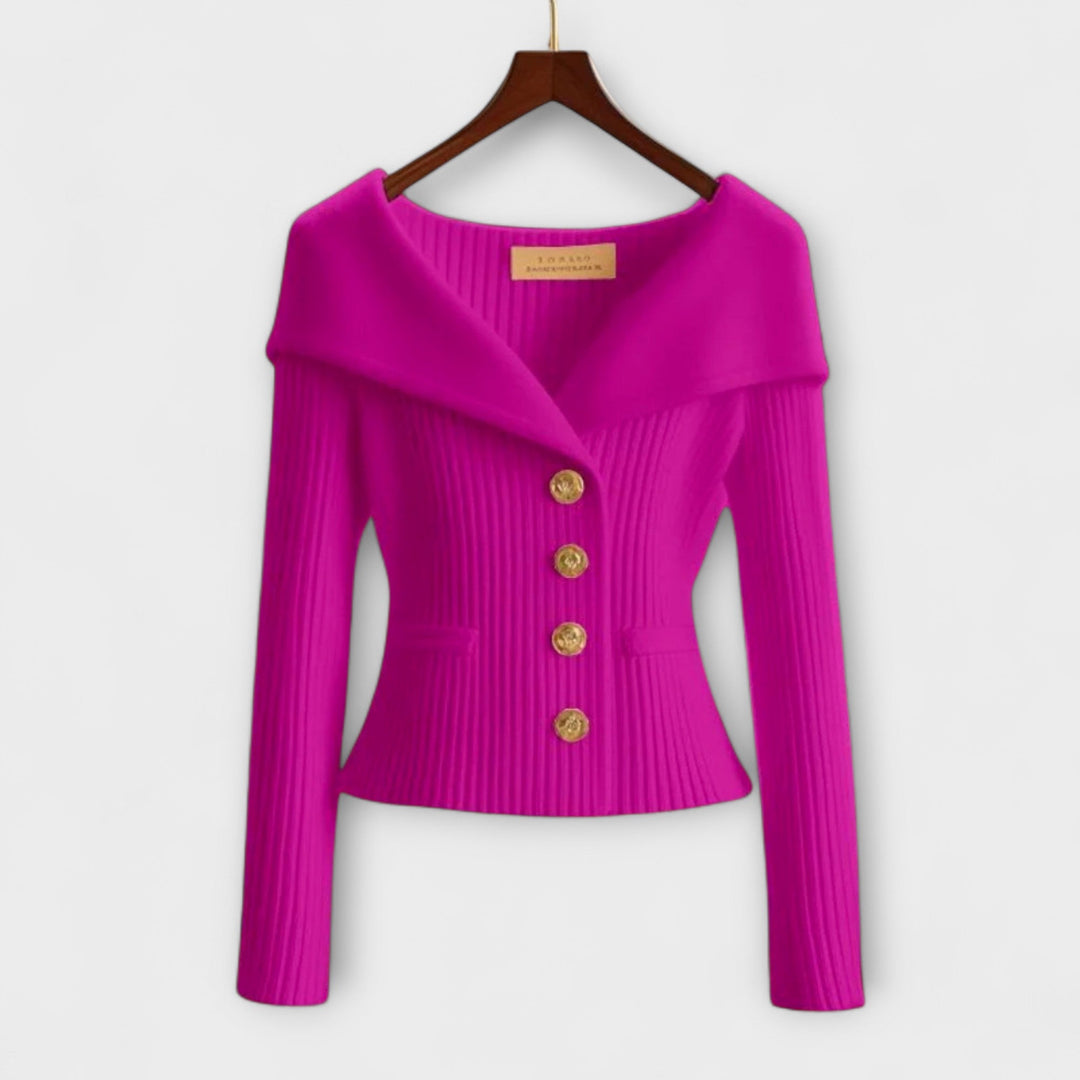 Warme Textured Knit Jacket voor dames