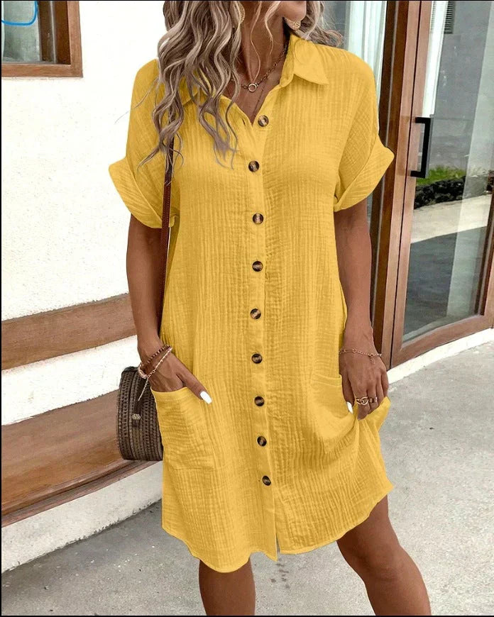 Klassieke katoenen polojurk met Modern Fit