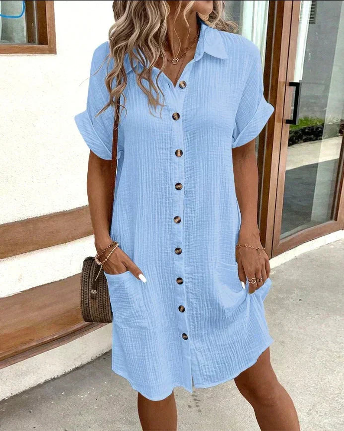 Klassieke katoenen polojurk met Modern Fit