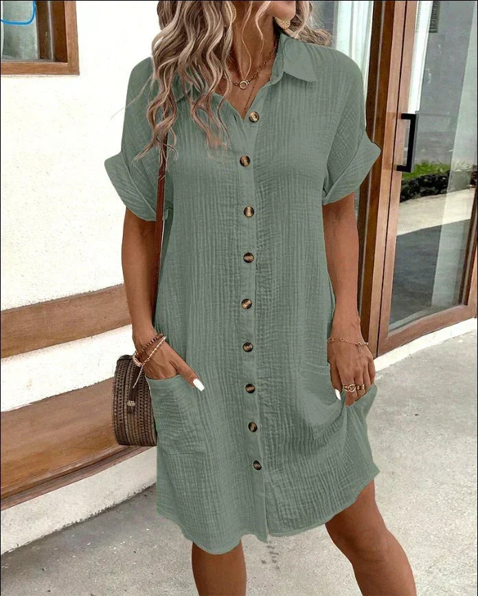 Klassieke katoenen polojurk met Modern Fit