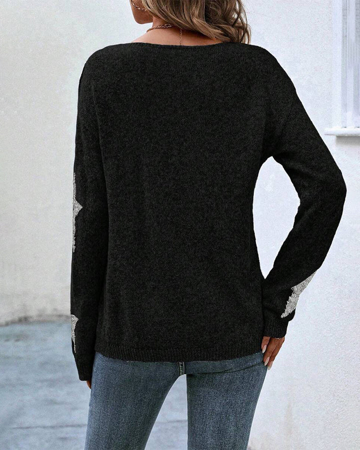 Modieuze Five-Pointed Star Sweater