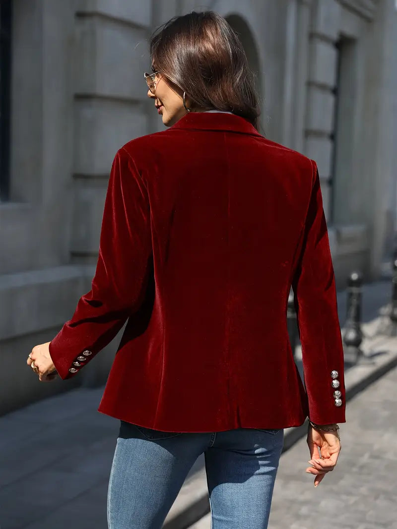 Elegante Velvet Blazer Jacket voor dames