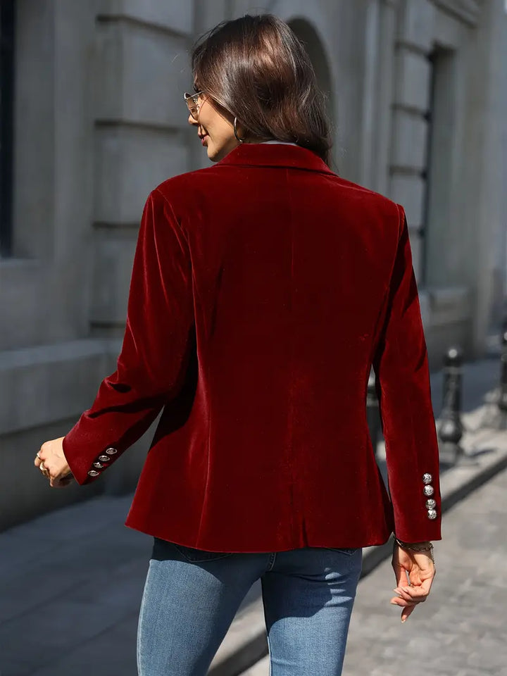 Elegante Velvet Blazer Jacket voor dames