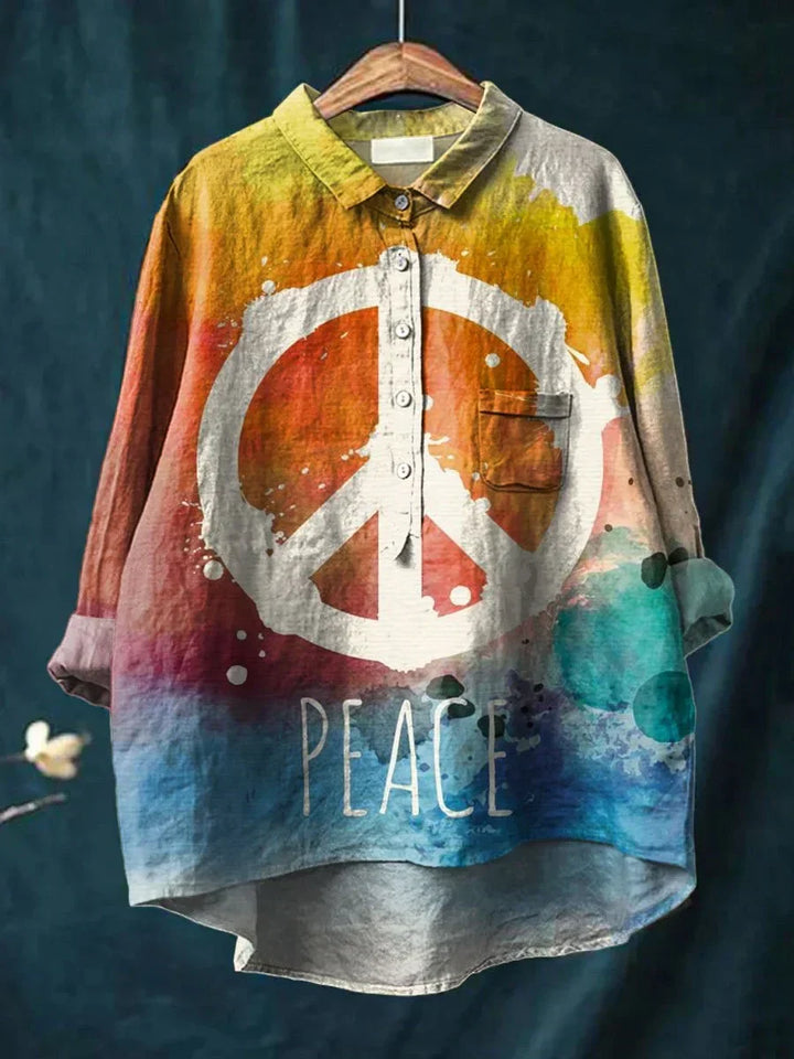 Peace Art Shirt met Hippie Vibe