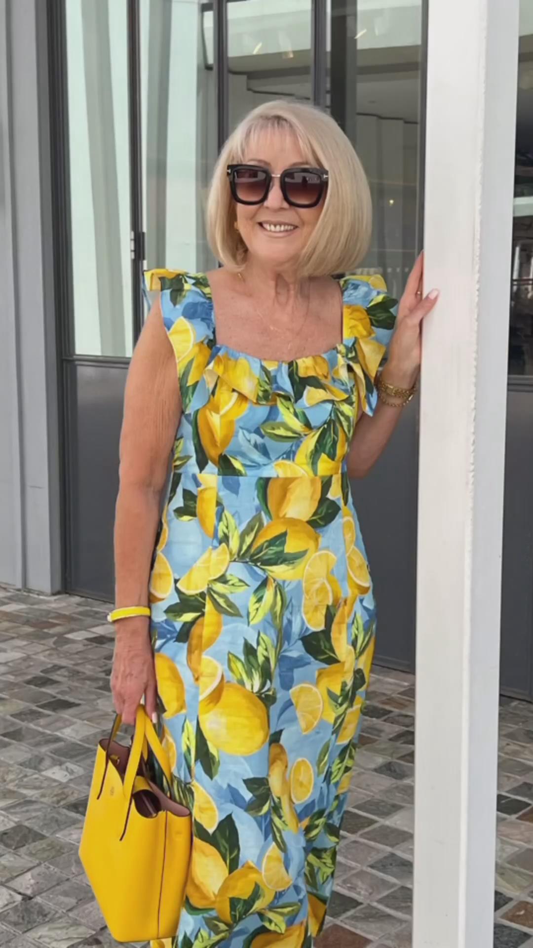 Tunic Dress met citroenprint en Relaxed Fit