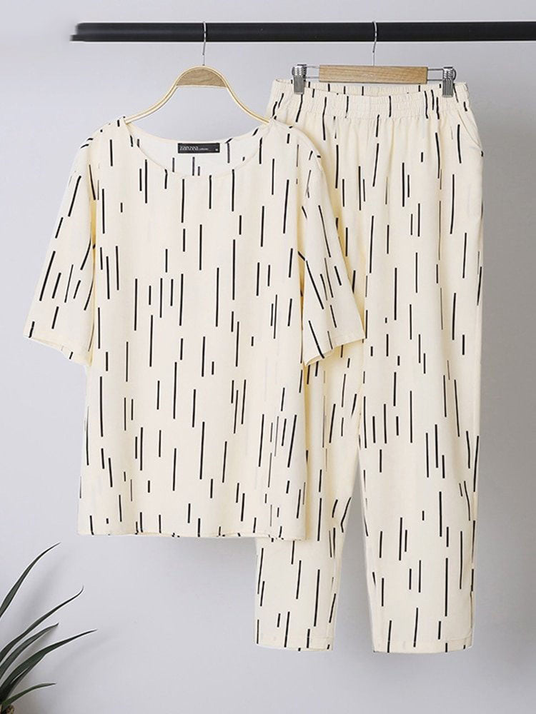 Casual Wijde Broek Tweedelige Set