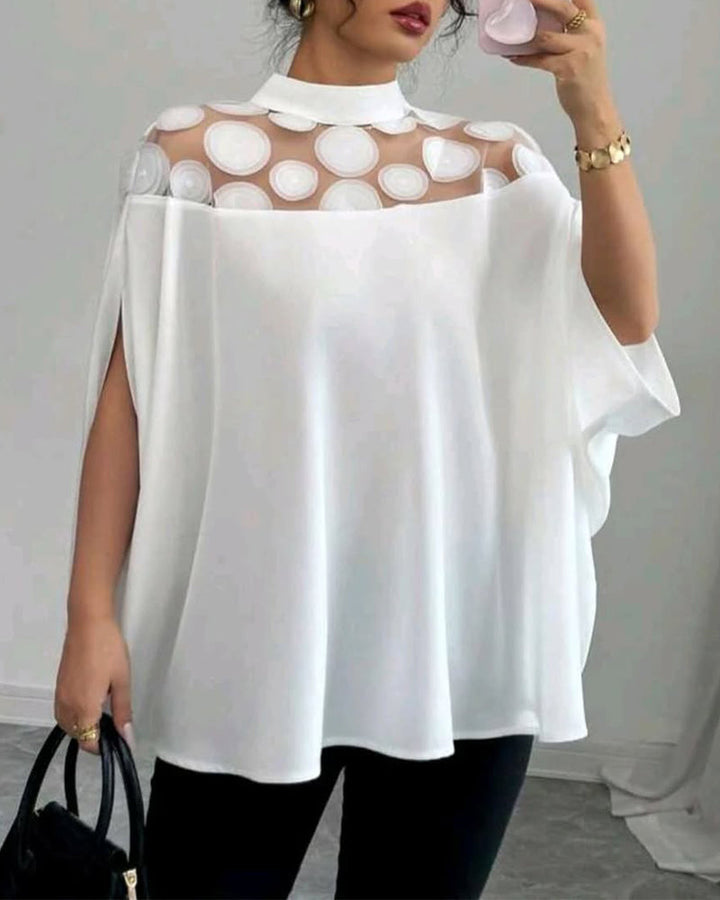 Top met elegante mouwen en shoulder cutouts