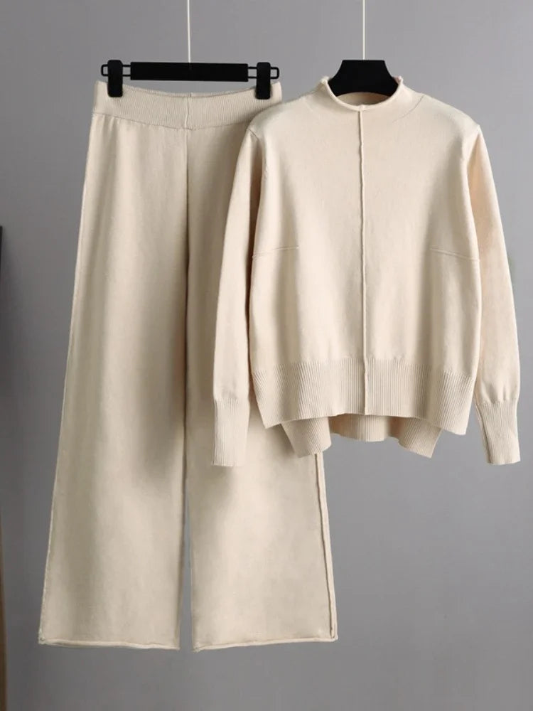 Roma™ - Gebreide dikke warme oversized sweaterbroekset