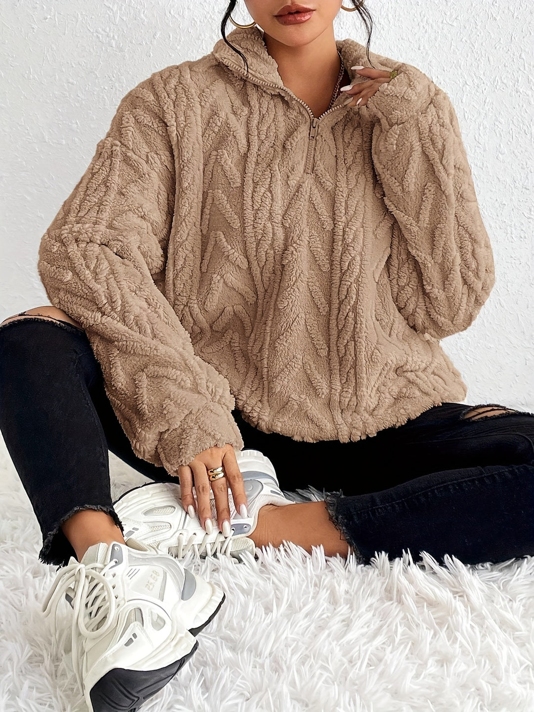 Hazel | Elegante fleece trui