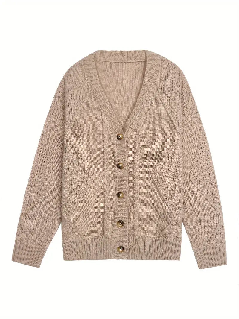 Casual Gekleurde Cable Knit Cardigan voor dames