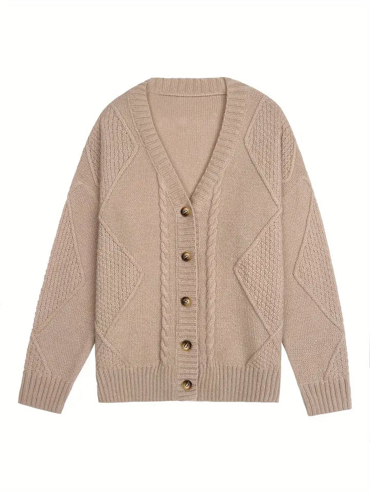 Casual Gekleurde Cable Knit Cardigan voor dames