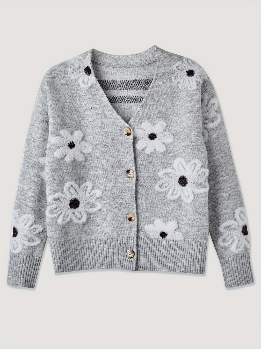 Mia | Gebreid vest met bloemenprint
