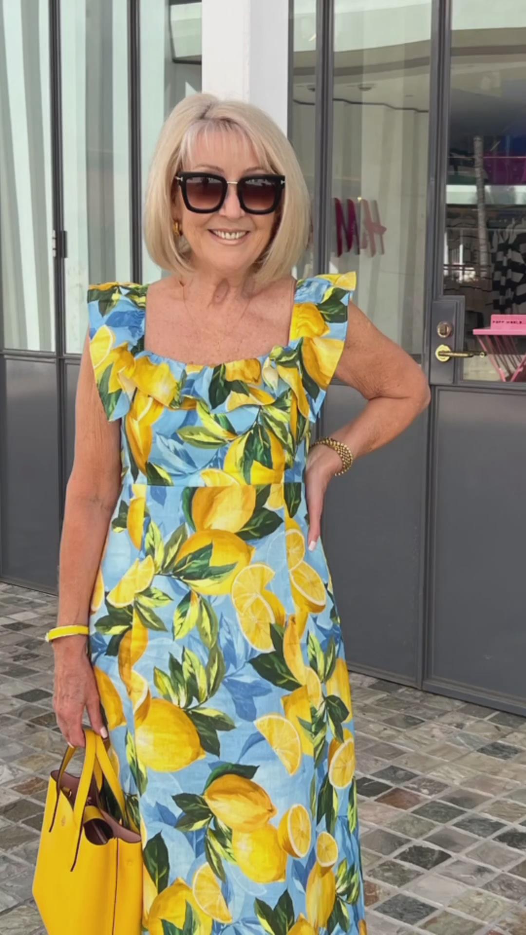 Tunic Dress met citroenprint en Relaxed Fit