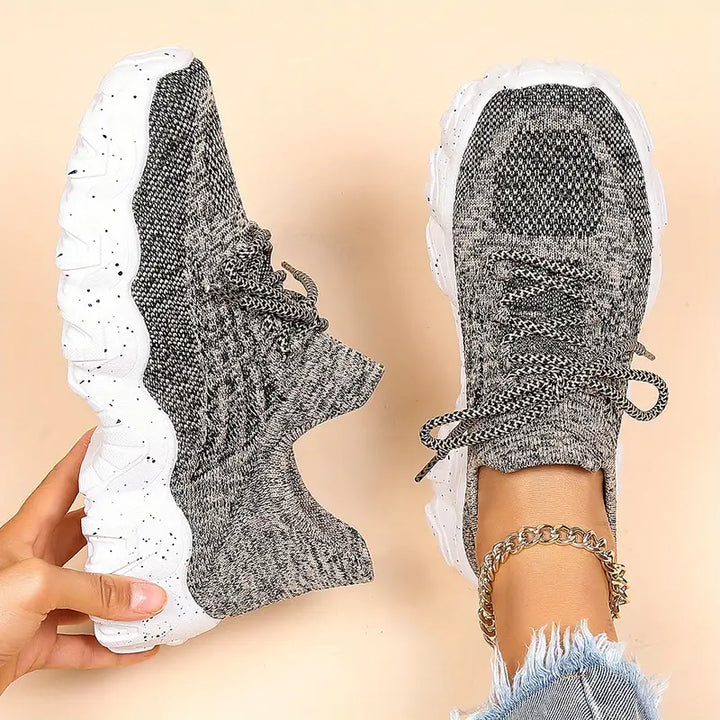 Luisa – Ademende grove gebreide sneakers