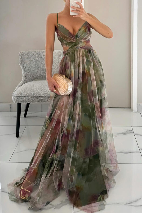 Feminine mouwloze maxi-jurk voor dames