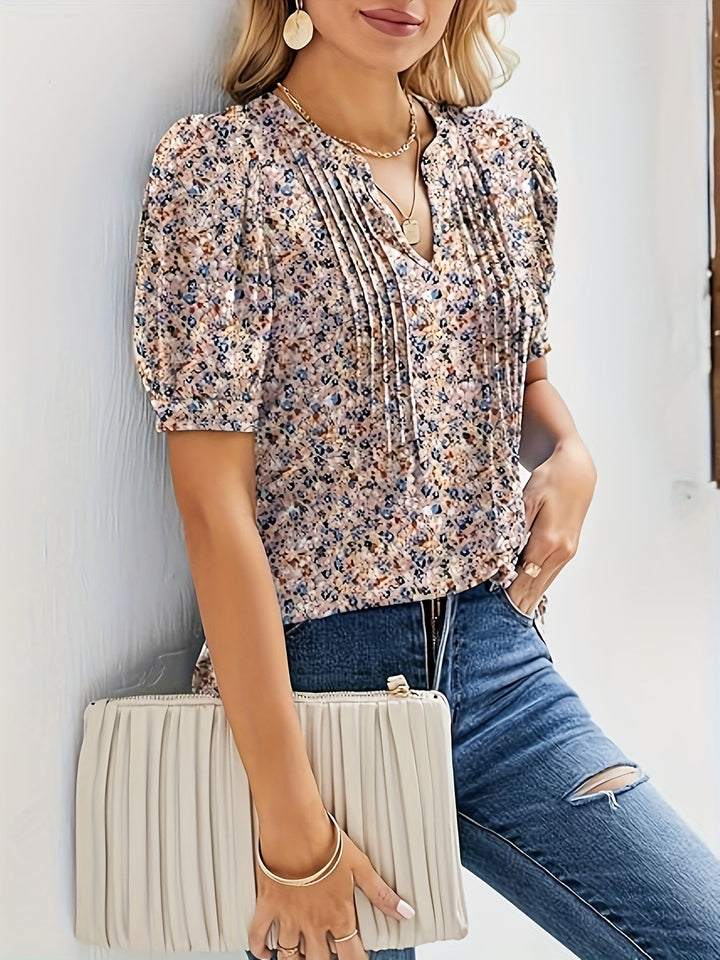 Ademende blouse met korte mouwen