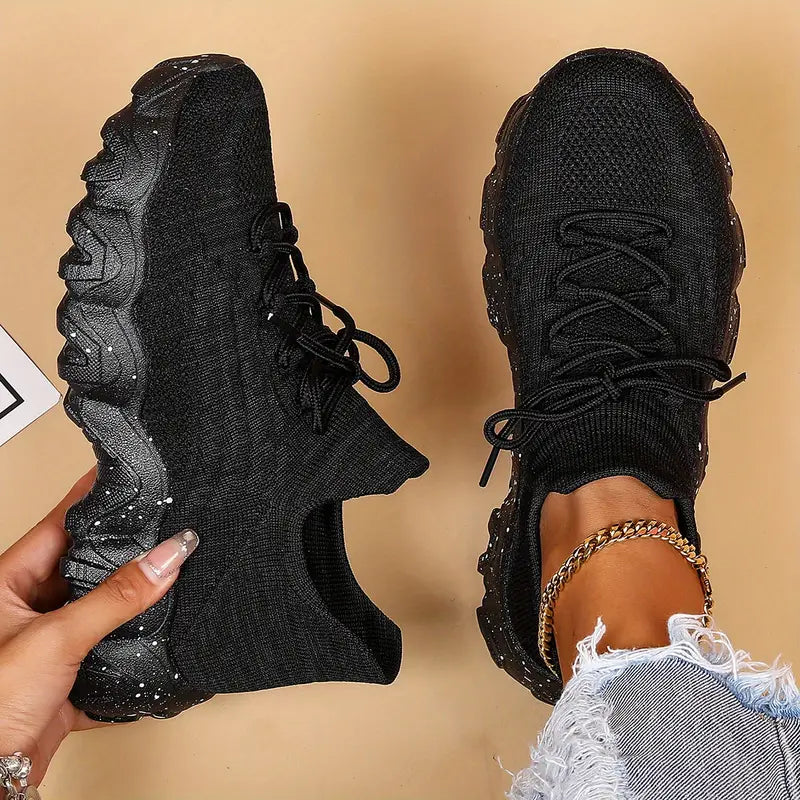 Luisa – Ademende grove gebreide sneakers