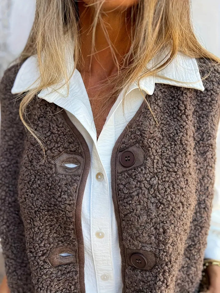 Casual Mouwloze Vest Jacket voor Dames