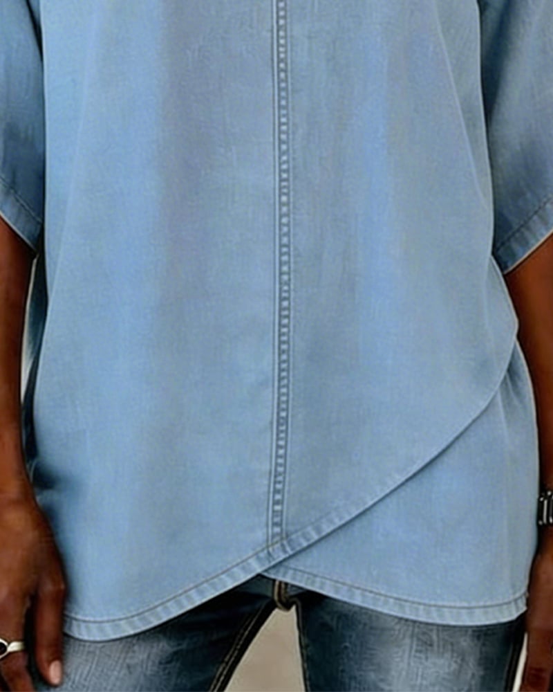 Casual gestreepte top met V-hals