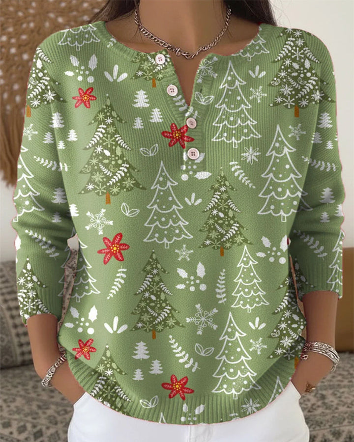 Trui met kerstboompatroon